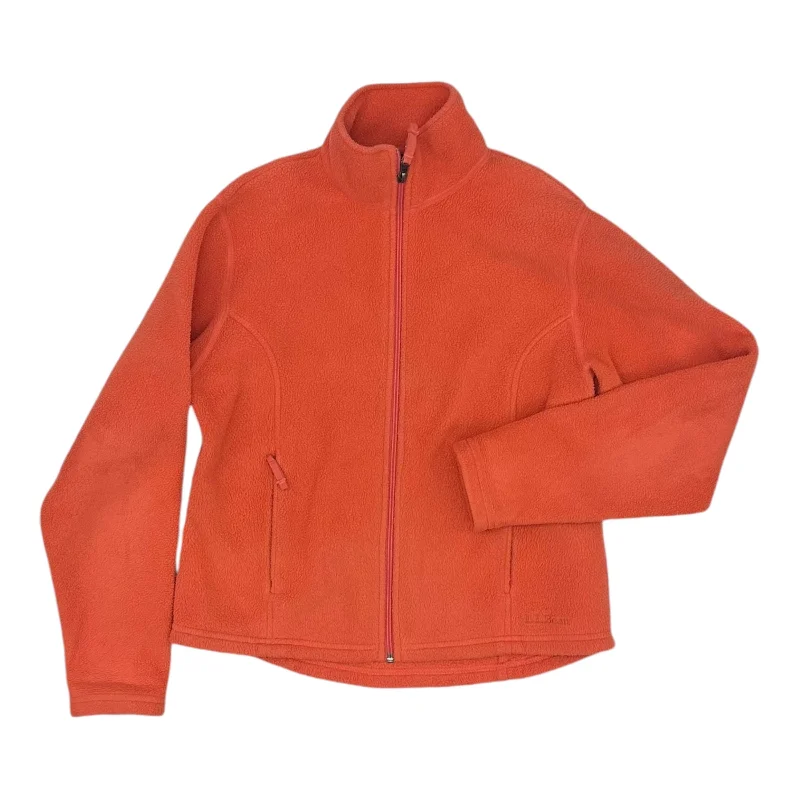 Men's pre-washed field jacket-Jacket Fleece By L.L. Bean In Orange, Size:S