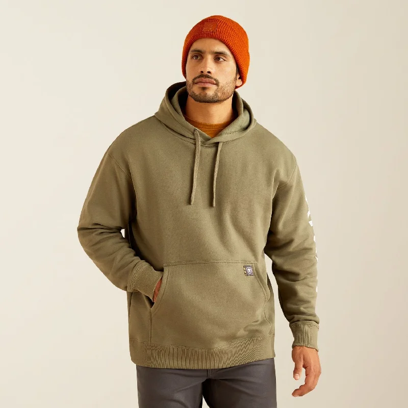 Men's casual hoodie-Ariat Men's Rebar Roughneck Graphic Hoodie