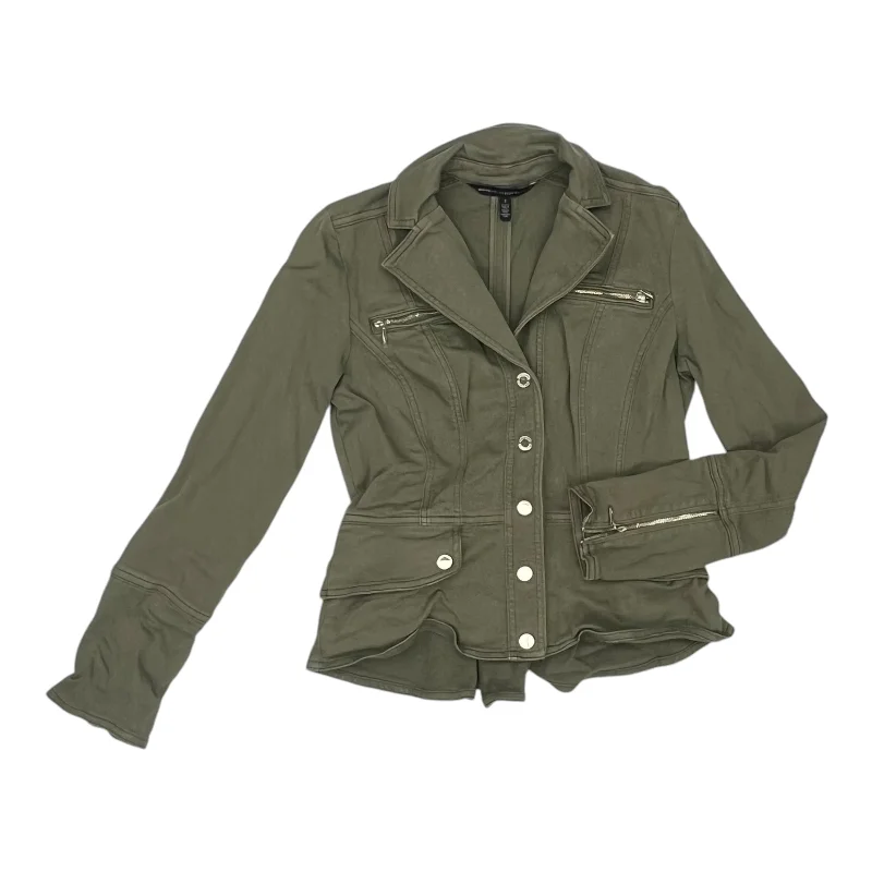 Men's summer field jacket-Jacket Moto By White House Black Market In Green, Size:Xs