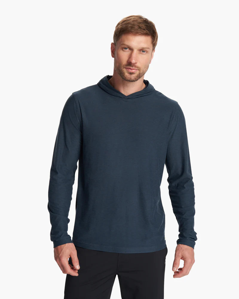 Men's athletic hoodie-Men's Strato Tech Hoodie - Navy Heather