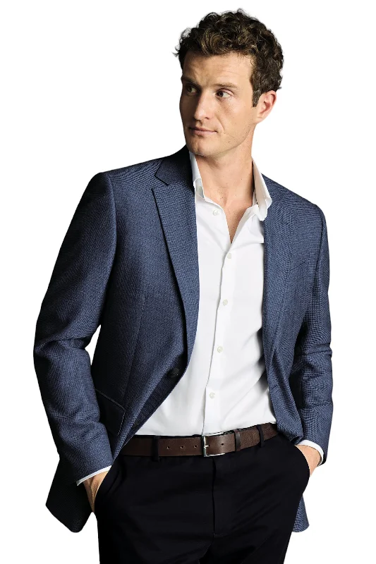 Men's weather-resistant jacket-Charles Tyrwhitt Men's Proper Blazer Slim Fit Jacket