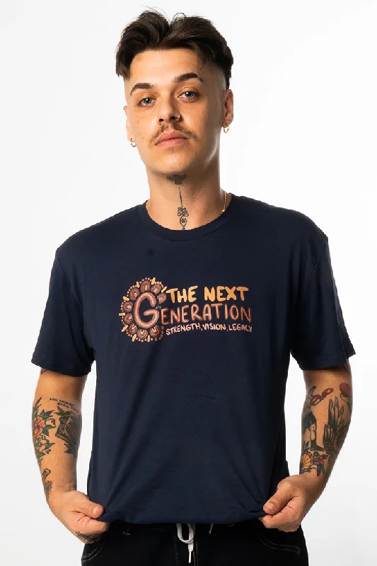 Celebrating Our Future NAIDOC 2025 Midnight Blue Cotton Crew Neck Unisex T-Shirt