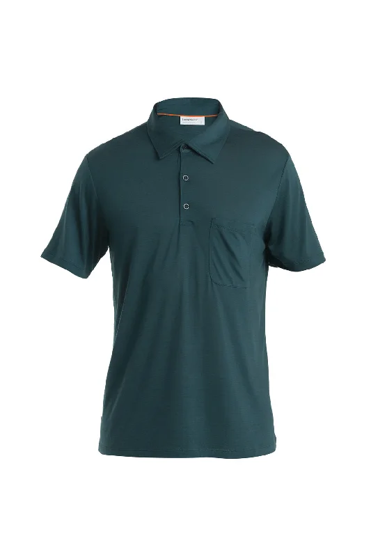 Men's button-down polo shirt-Icebreaker Drayden SS Polo - Men's