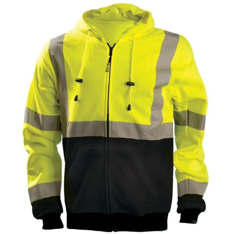 Men's spring hoodie-OccuNomix Men's Hi-Vis "X" Back Sweatshirt