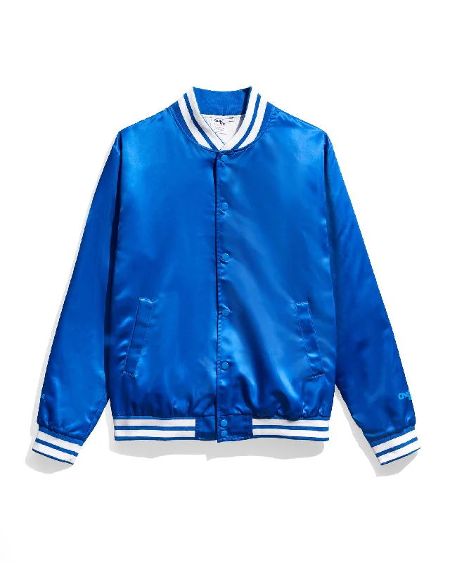 Men's breathable parka-Blue Arena Satin Jacket