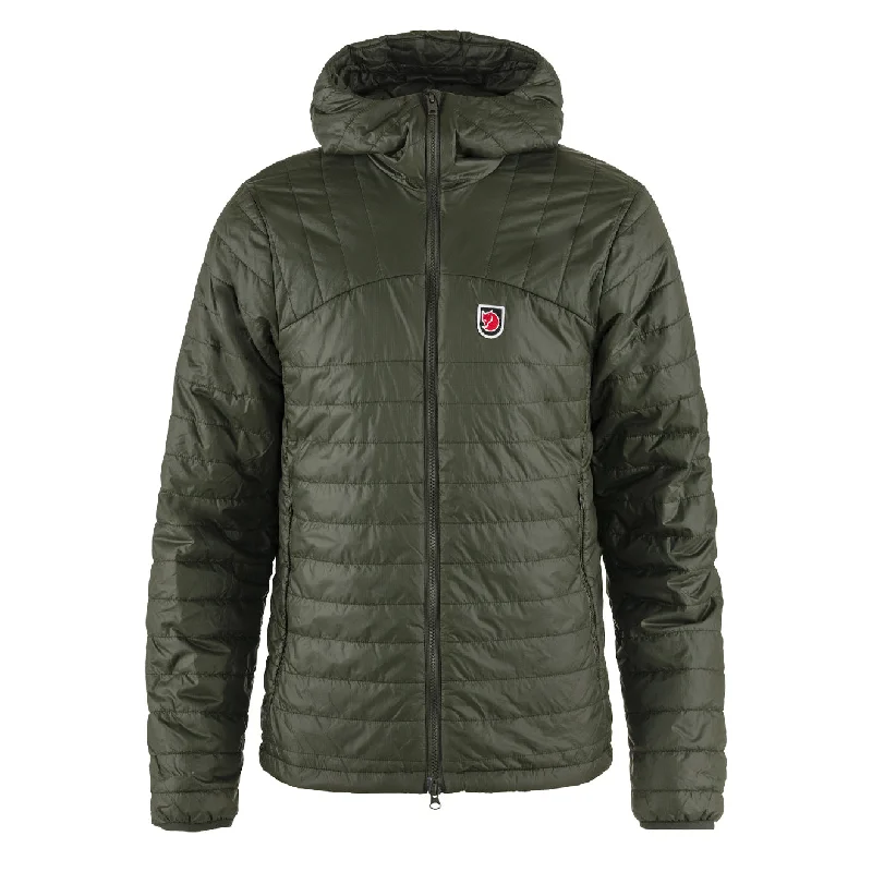 Men's relaxed fit casual jacket-Fjallraven Expedition X-Latt Hoodie Deep Forest