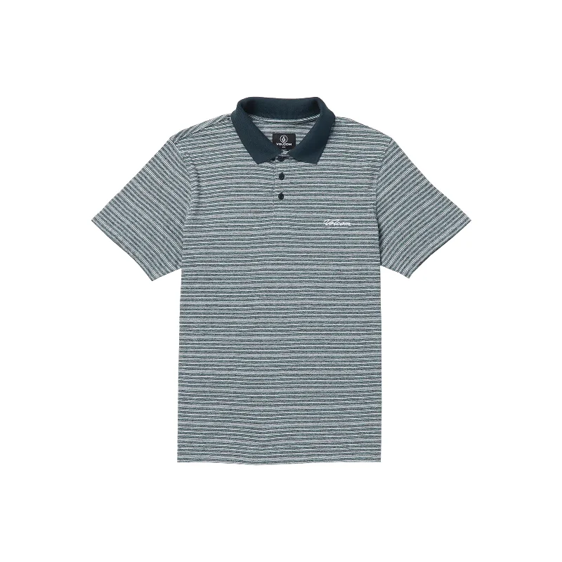 Men's striped polo shirt-Static Stone S/S Polo Shirt