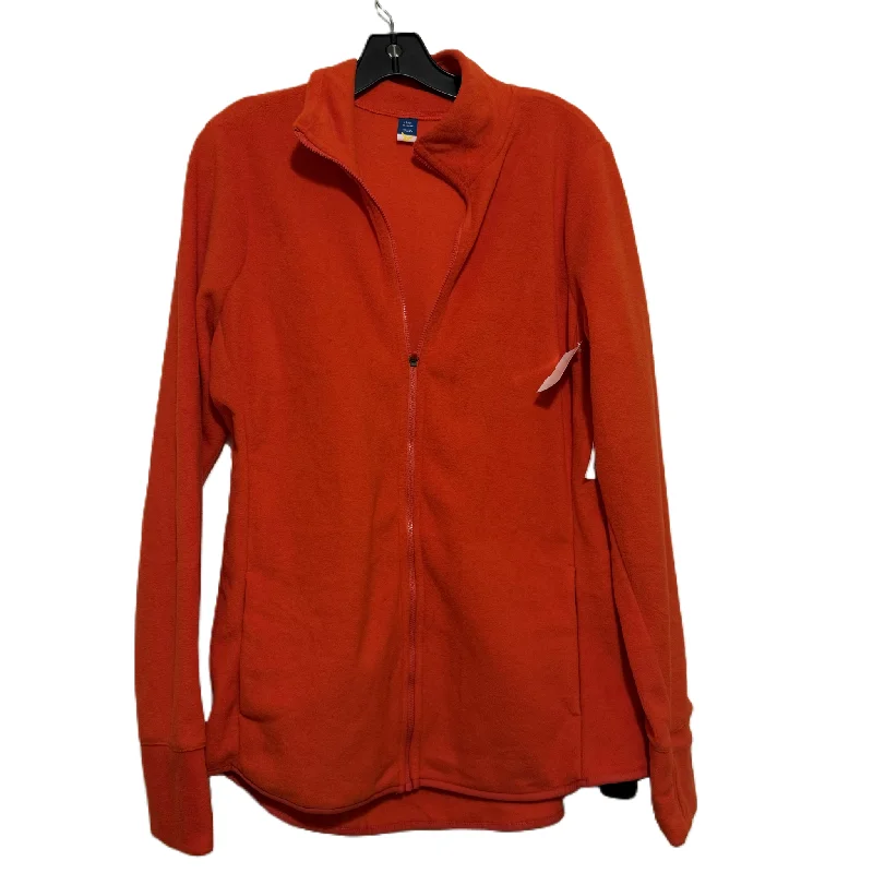 Men's adventure-ready puffer jacket-Jacket Fleece By Old Navy In Orange, Size: L