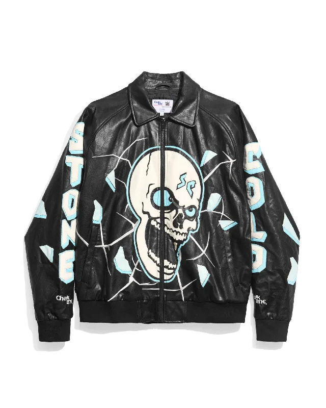 Men's organic utility jacket-Stone Cold Steve Austin Shattered Glass Jacket