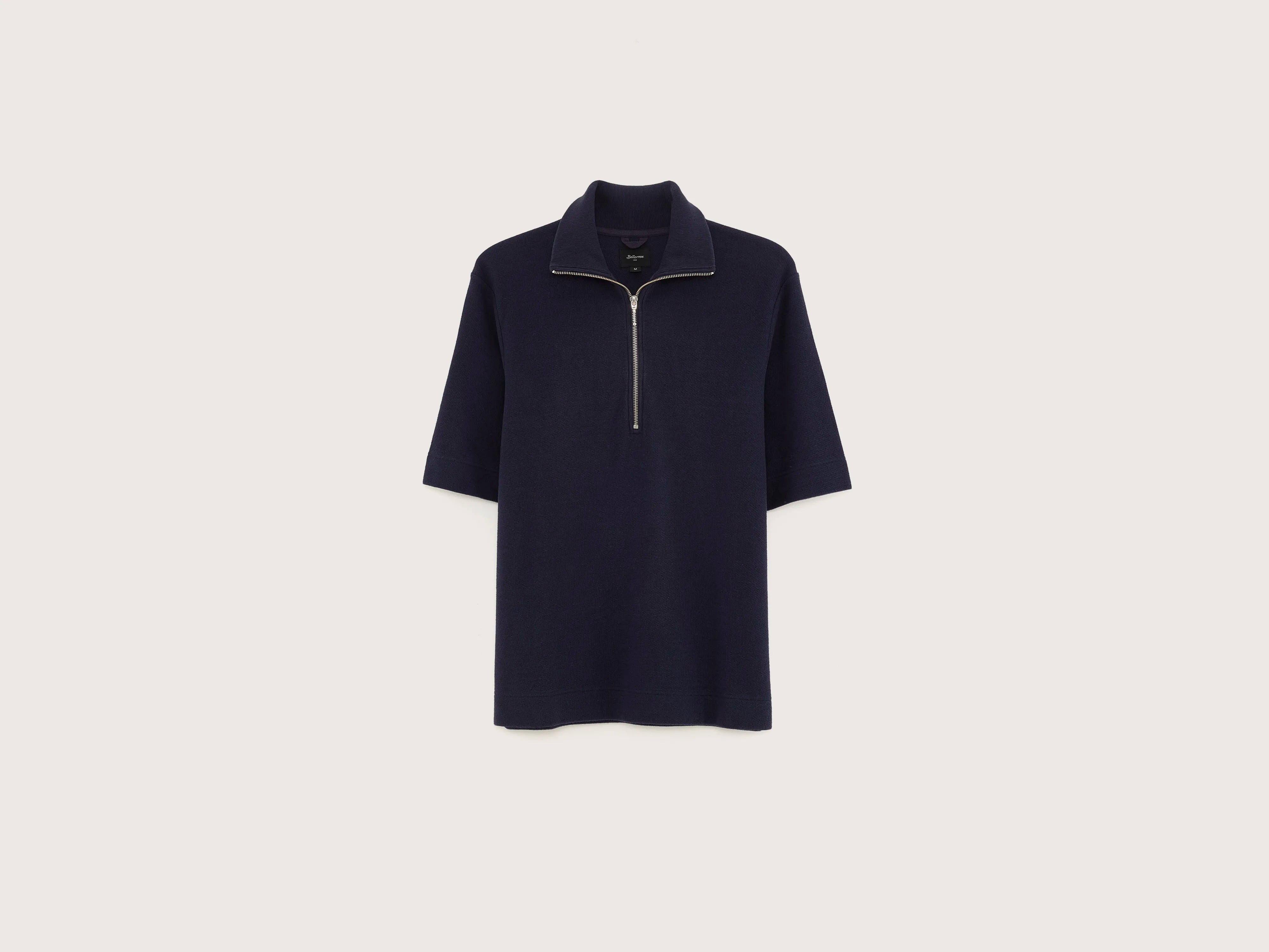 Men's fall polo shirt-Silas short-sleeve polo (242 / M / NAVY)