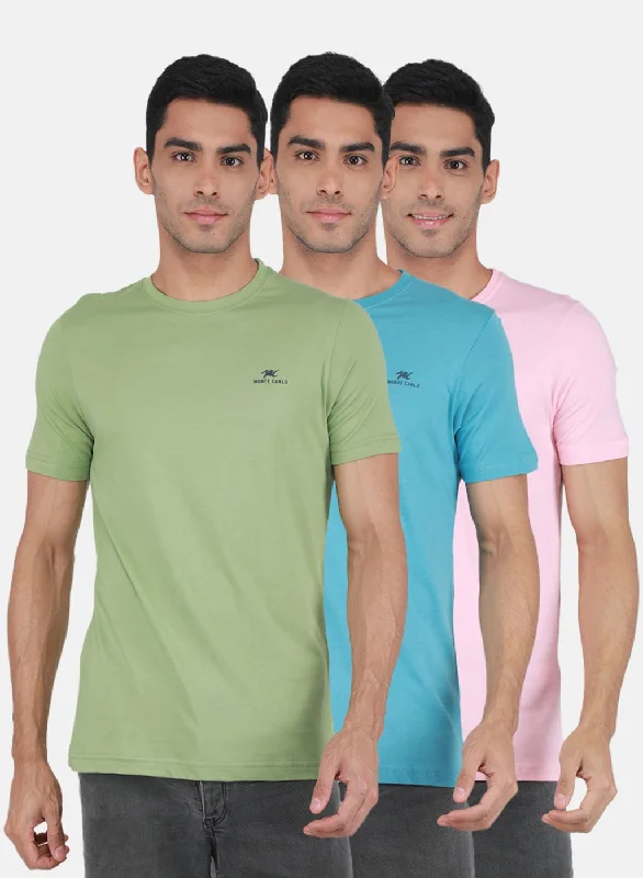 Men Multicolor Solid T-Shirt