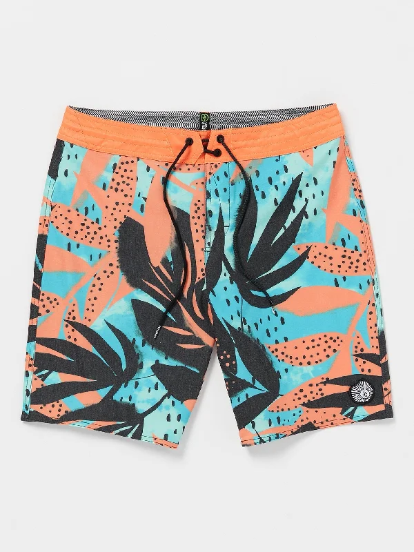 Men's fishing shorts-Waterside Floral Stoney Trunks - Tigerlily