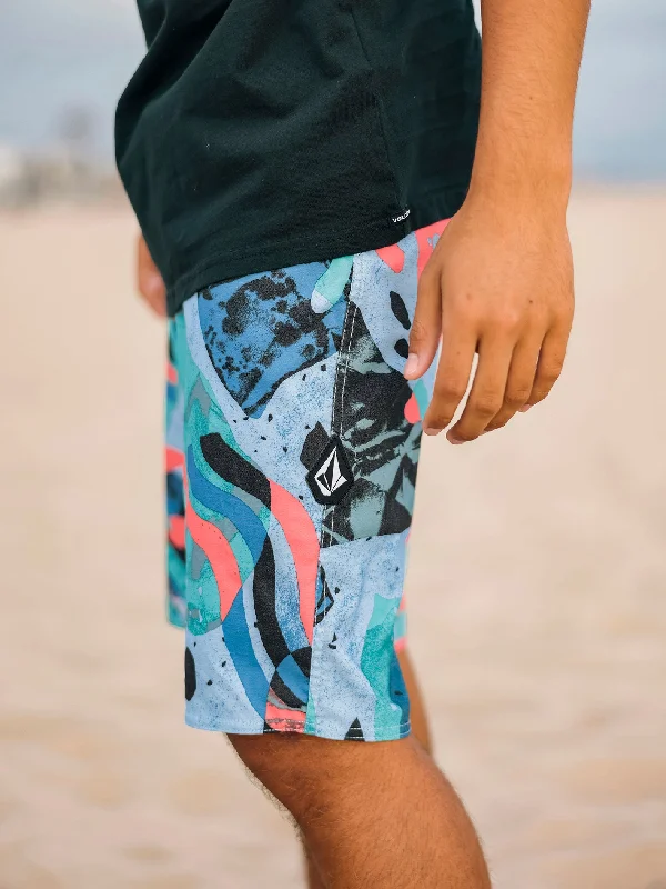 Men's UV protection shorts-Knife Aquatic Stoney Trunks - Washed Blue