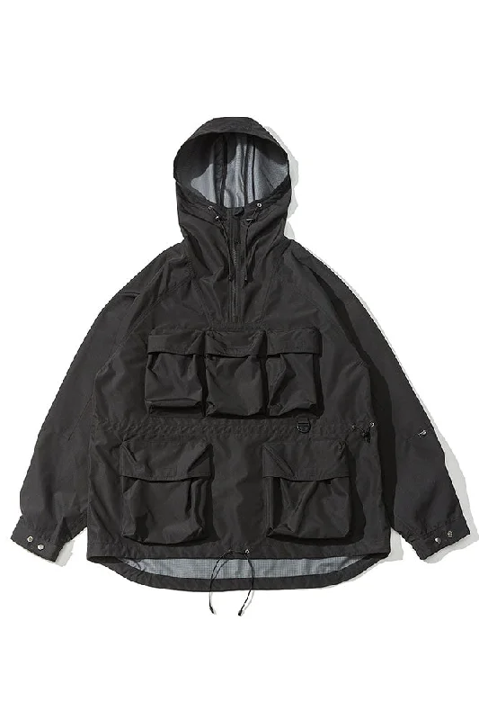 Men's eco-conscious utility coat-Outdoor Hoodies Windbreaker In Black