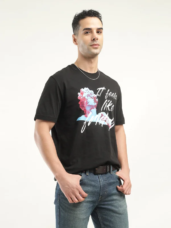 Men's Graphic Print Crew Neck T-shirt