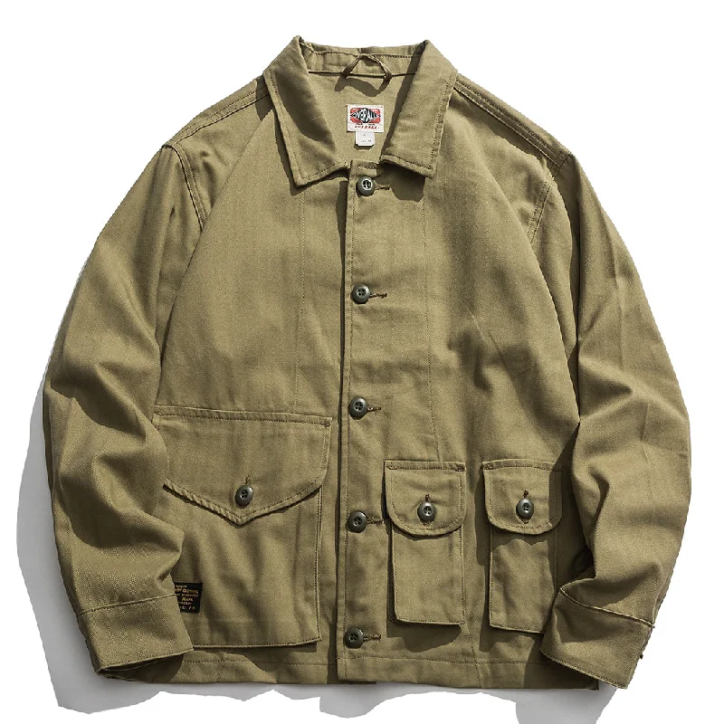 Men's functional anorak-Worker Jacket In Olive Green