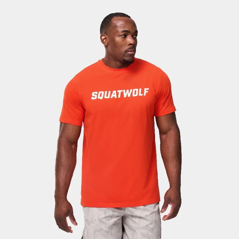 Wordmark Regular Gym Tee - Orange.Com