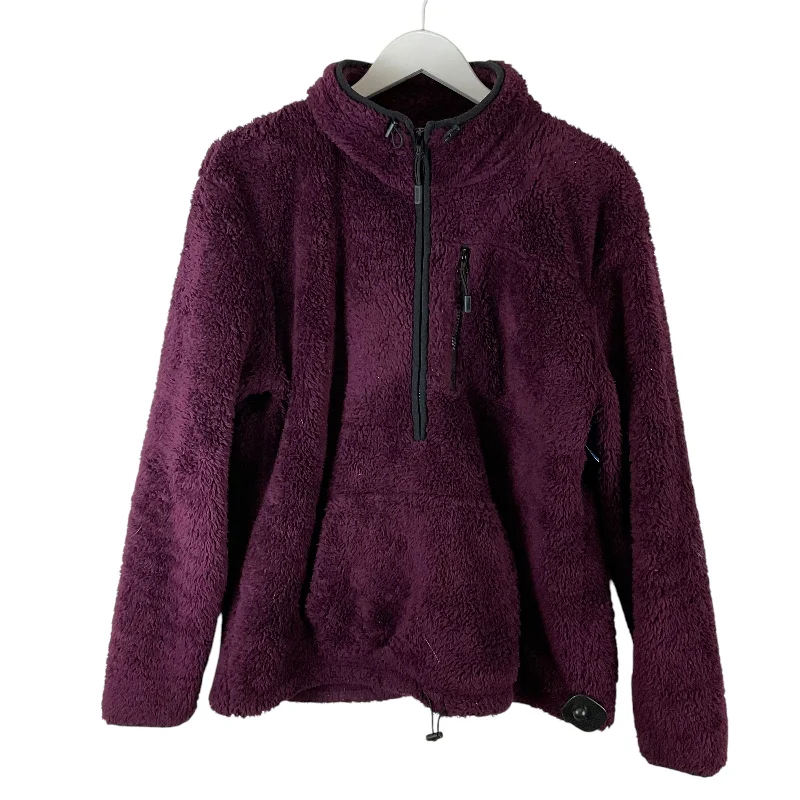 Men's sporty fleece jacket-Jacket Fleece By Pink In Purple, Size: M