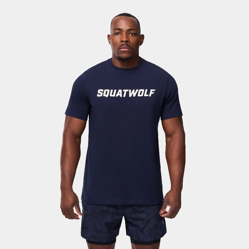 Wordmark Regular Gym Tee - Navy