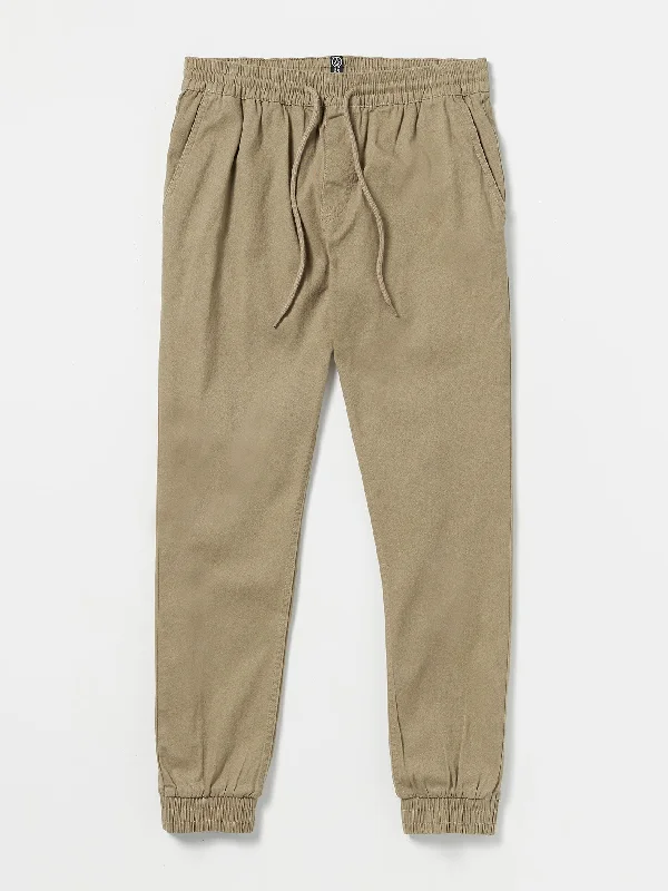 Men's gym-ready casual pants-Road Trip Elastic Waist Pant - Khaki