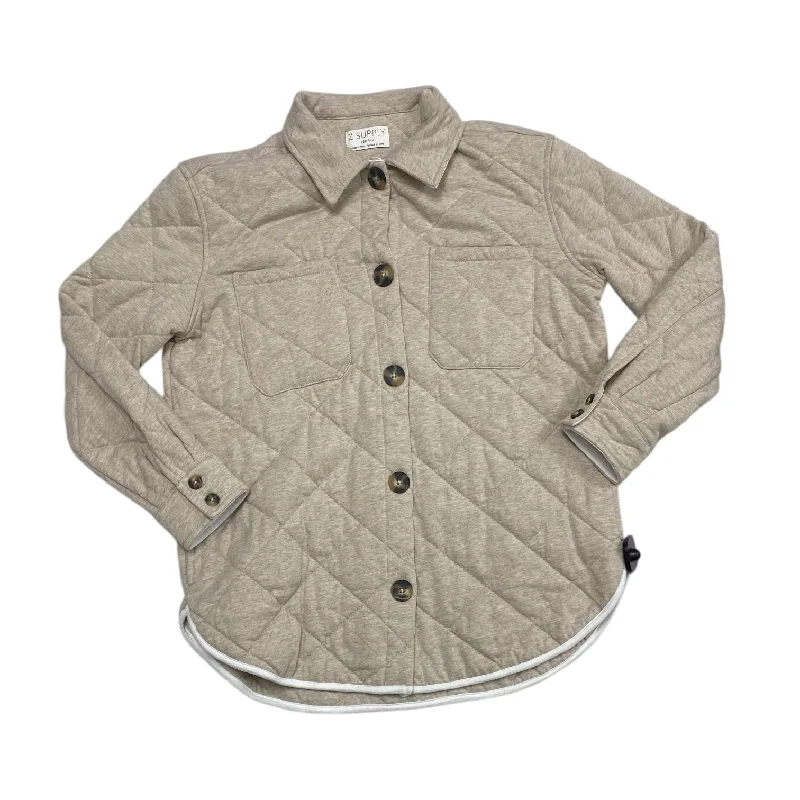 Men's organic rain jacket-Jacket Shirt By Z Supply In Tan, Size: Xs