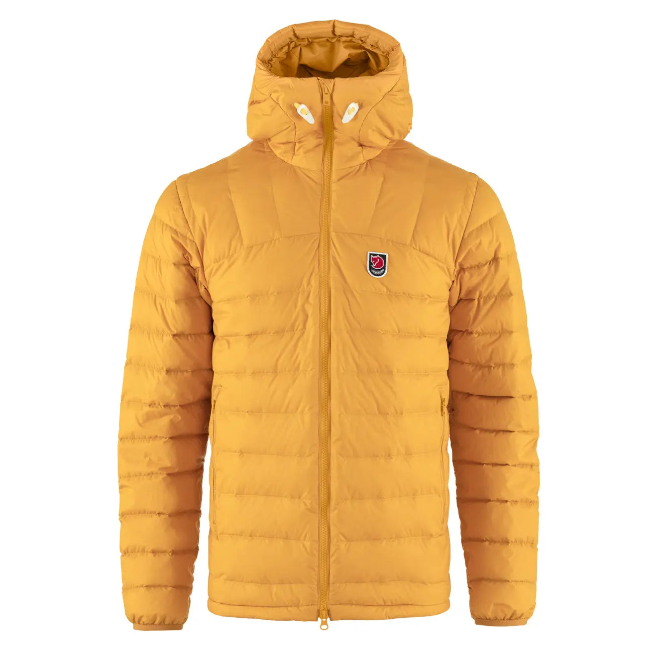 Men's tech-fabric utility jacket-Fjallraven Expedition Pack Down Hoodie Mustard Yellow