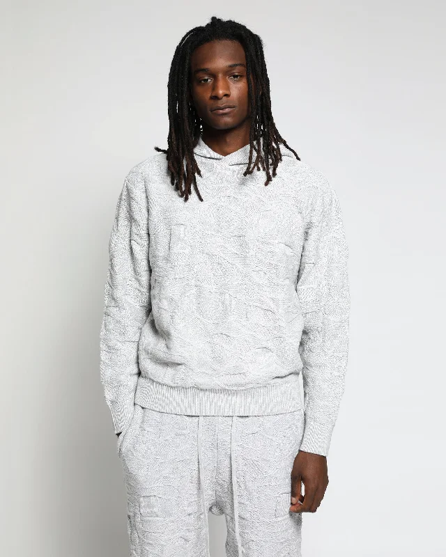 Men's no-iron hoodie-Crossover Netting Sweater Hoodie