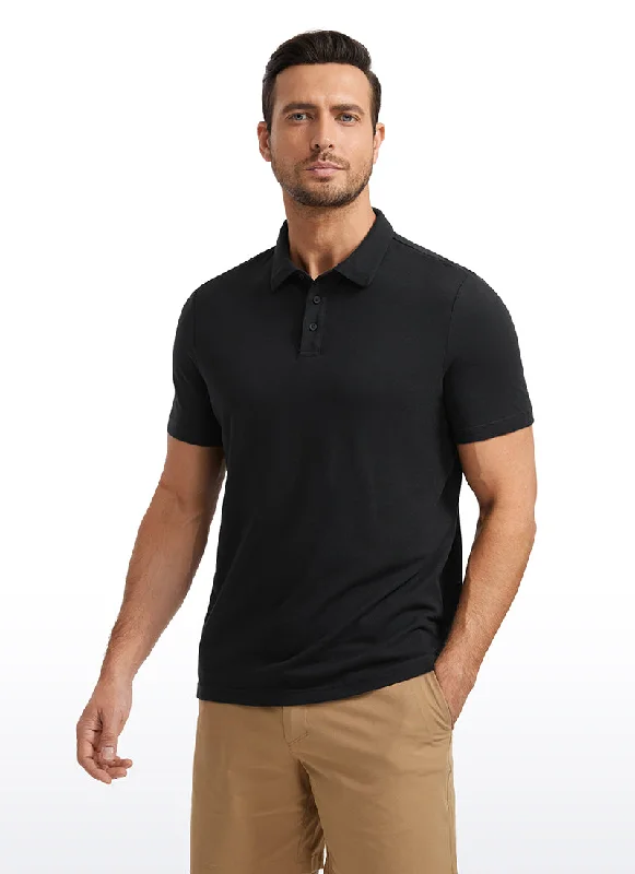 Men's casual wear polo shirt-Pique Polo Short Sleeves