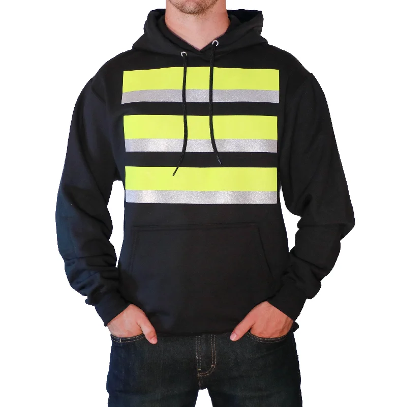 Men's tech-fabric hoodie-Whistle Workwear Safety Hoodie_Black