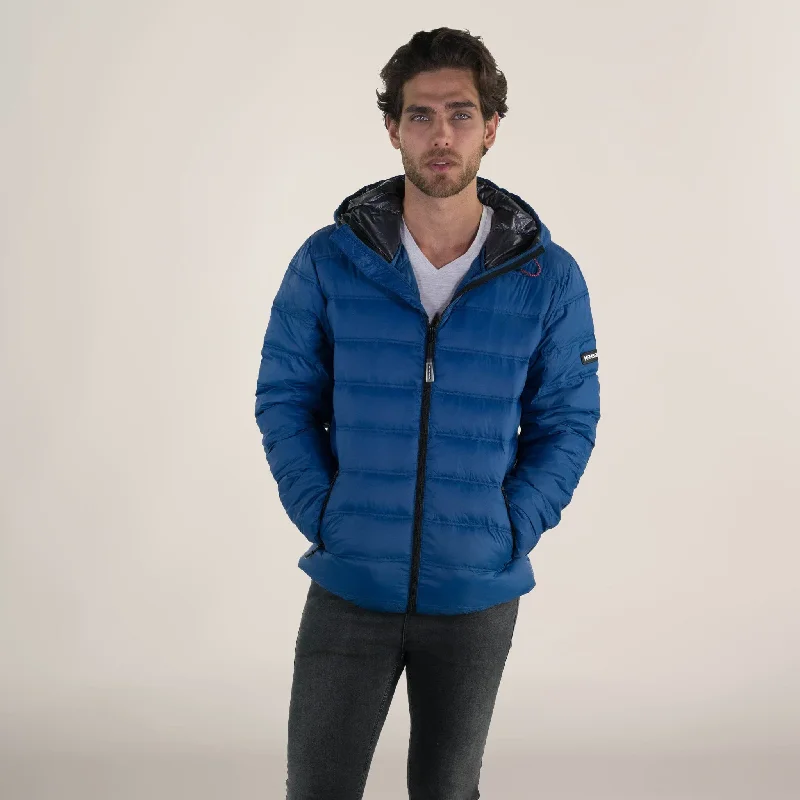 Men's lightweight bomber coat-Men's Zip Front Puffer Jacket