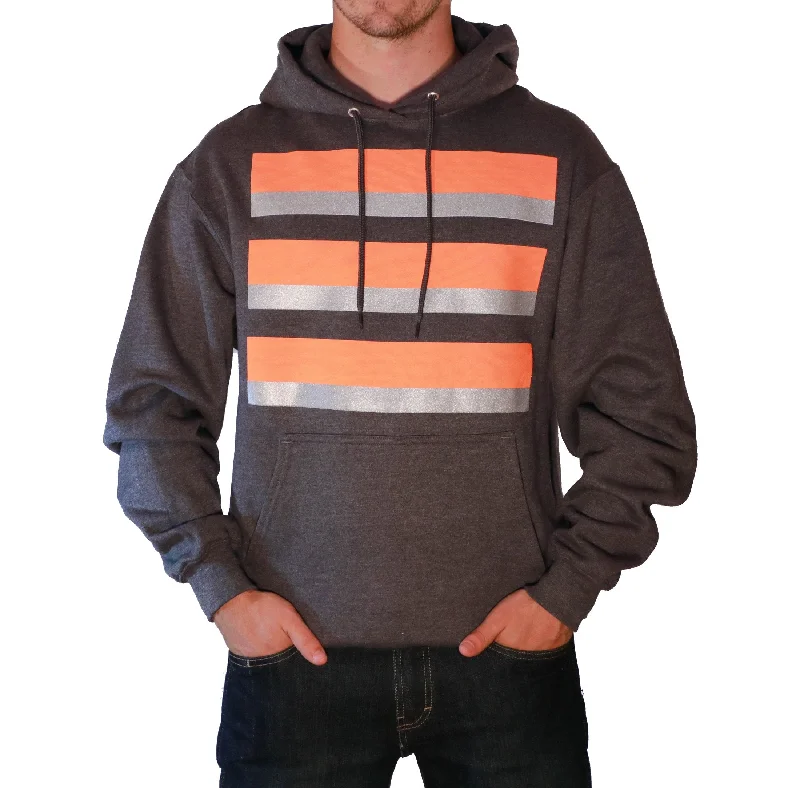 Men's heavyweight hoodie-Whistle Workwear Safety Hoodie_Charcoal/Orange