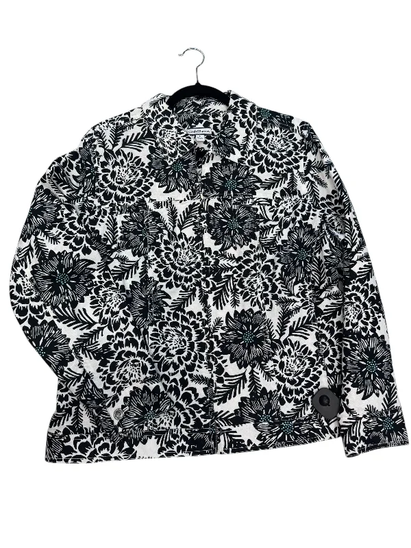 Men's high-performance softshell jacket-Jacket Denim By Croft And Barrow In Floral Print, Size: L