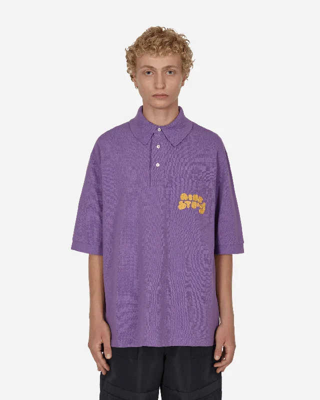 Bubble Logo Polo T-Shirt Purple